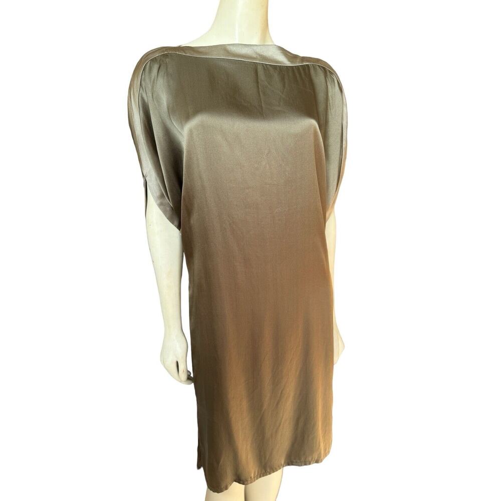 $1300 Versace 100% Silk Green Kimono Style Dress Knee Sexy Cocktail 4 6 Small MD